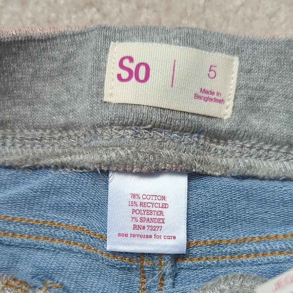 3 For $30. SO Light Blue Jeggings with Pink Waistband
